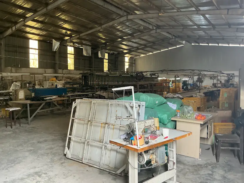 Không gian bên trong kho xưởng 1400m2 tại Chương Mỹ